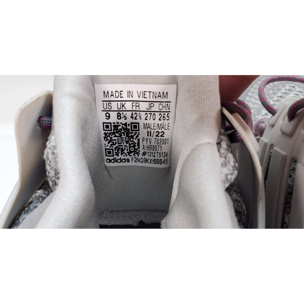 adidas Ultraboost 1.0 Gray Fuchsia Sz‎ 9 HR0071 Trail Running Shoes Excellent - Picture 6 of 7